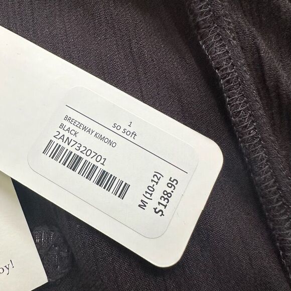 Soft Surroundings Black Breezeway Kimono Embellished‎ Mirror accent sz M New - Picture 11 of 12